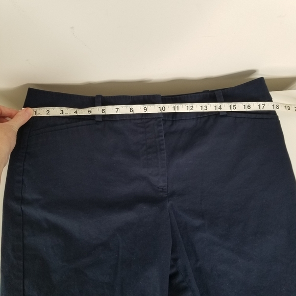 Talbots Navy Blue Cotton Chino Shorts 10 Inch Inseam Size 12 - Picture 9 of 9